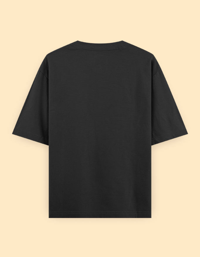 Black Oversized Solid T-Shirt