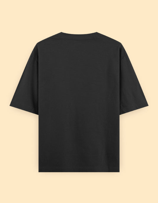 Black Oversized Solid T-Shirt