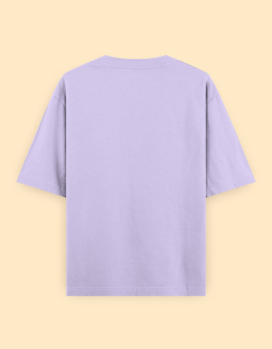 Lavender Oversized Solid T-shirt