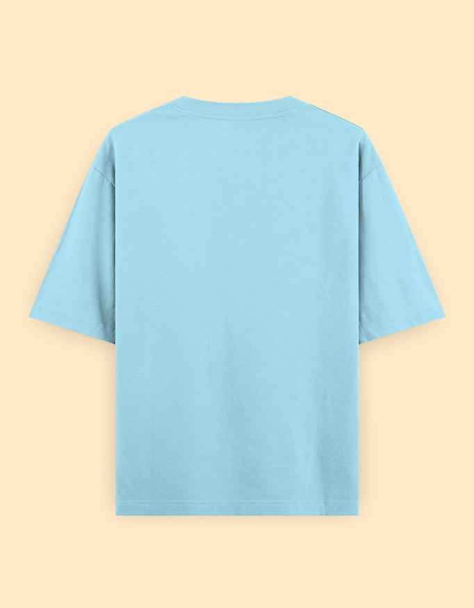 Baby Blue Oversized Solid T-shirt