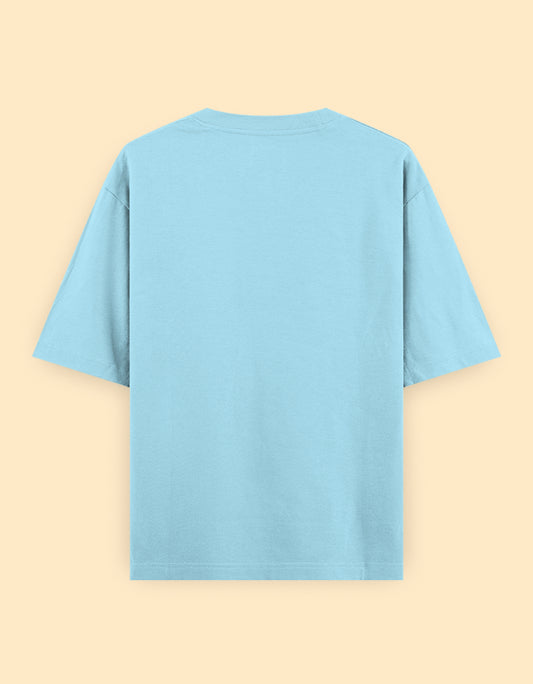 Baby Blue Oversized Solid T-shirt