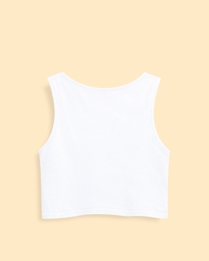 White tank top on a beige background