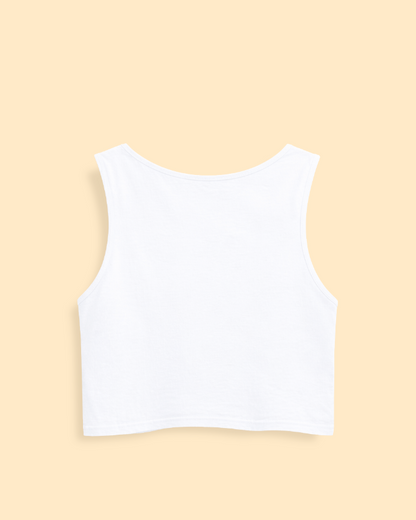 White tank top on a beige background