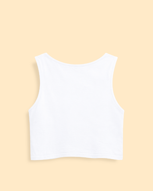 White tank top on a beige background