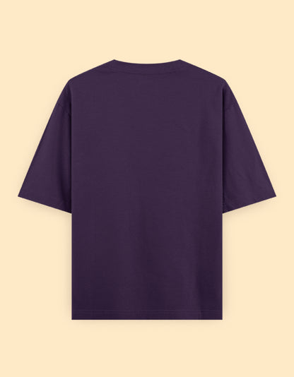 Purple Oversized Solid T-shirt