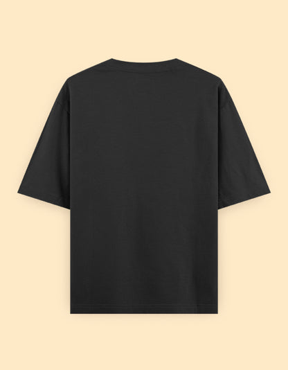 Black Oversized Solid T-Shirt