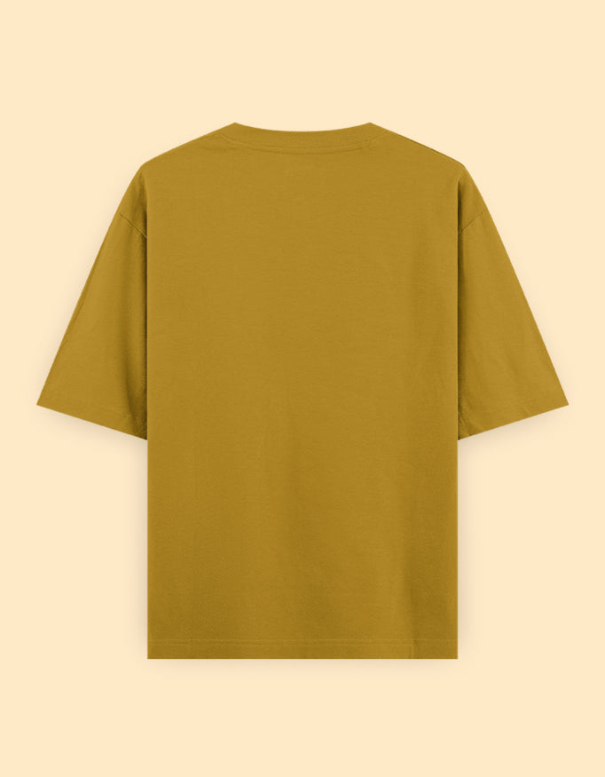 Mustard Yellow Oversized Solid T-shirt