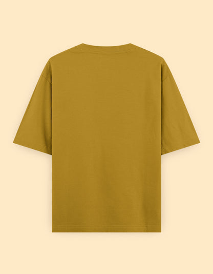 Mustard Yellow Oversized Solid T-shirt
