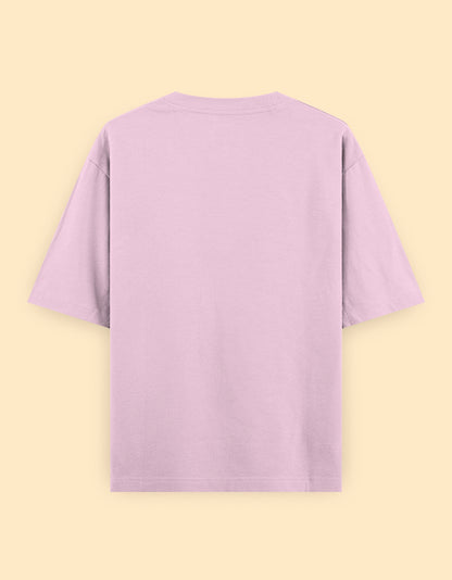 Light Baby Pink Oversized Solid T-Shirt