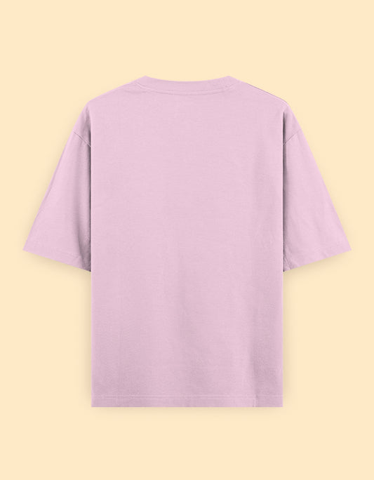 Light Baby Pink Oversized Solid T-Shirt