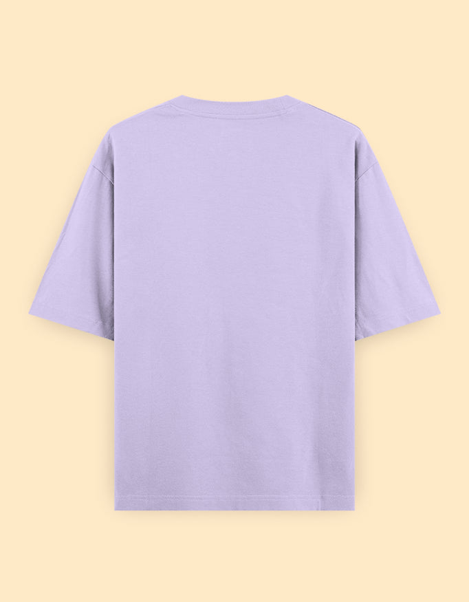 Lavender Oversized Solid T-shirt