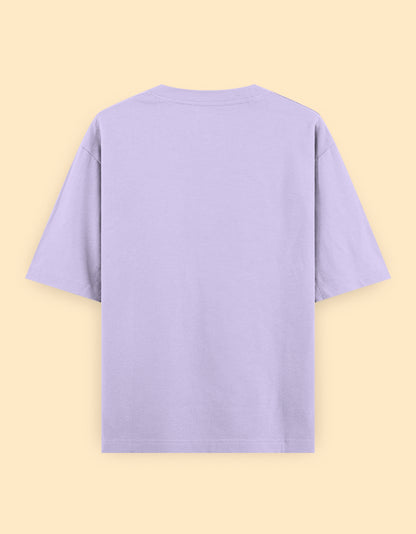 Lavender Oversized Solid T-shirt