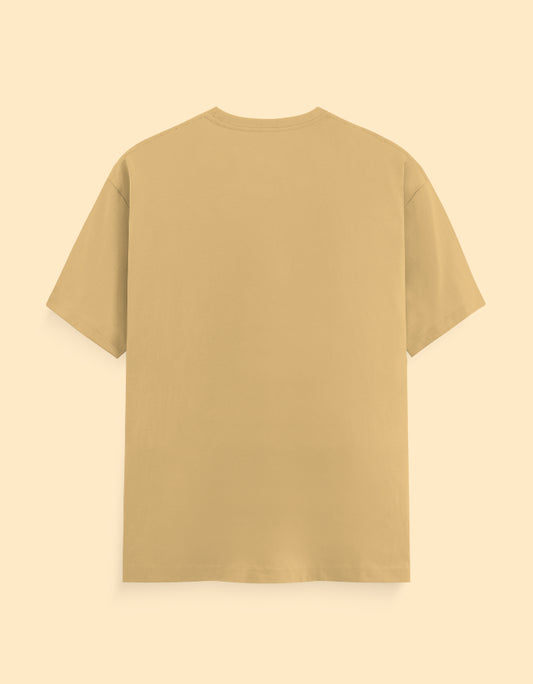 Beige Solid T-shirt