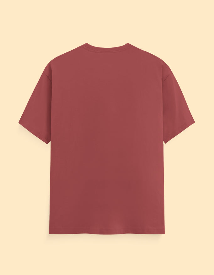 Coral Red Solid T-shirt