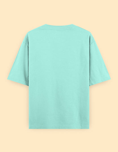 Mint Blue Oversized Solid T-shirt