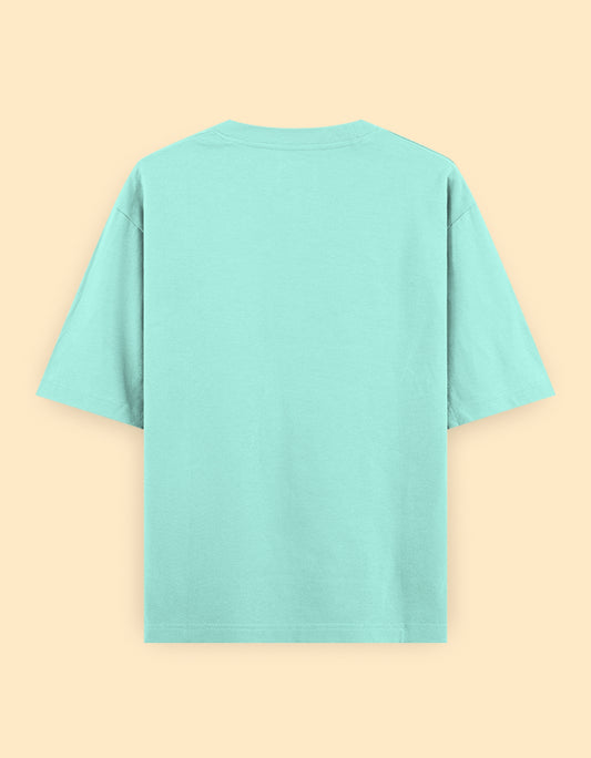 Mint Blue Oversized Solid T-shirt