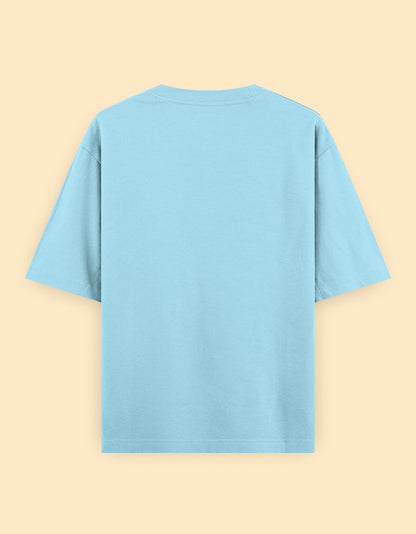 Baby Blue Oversized Solid T-shirt