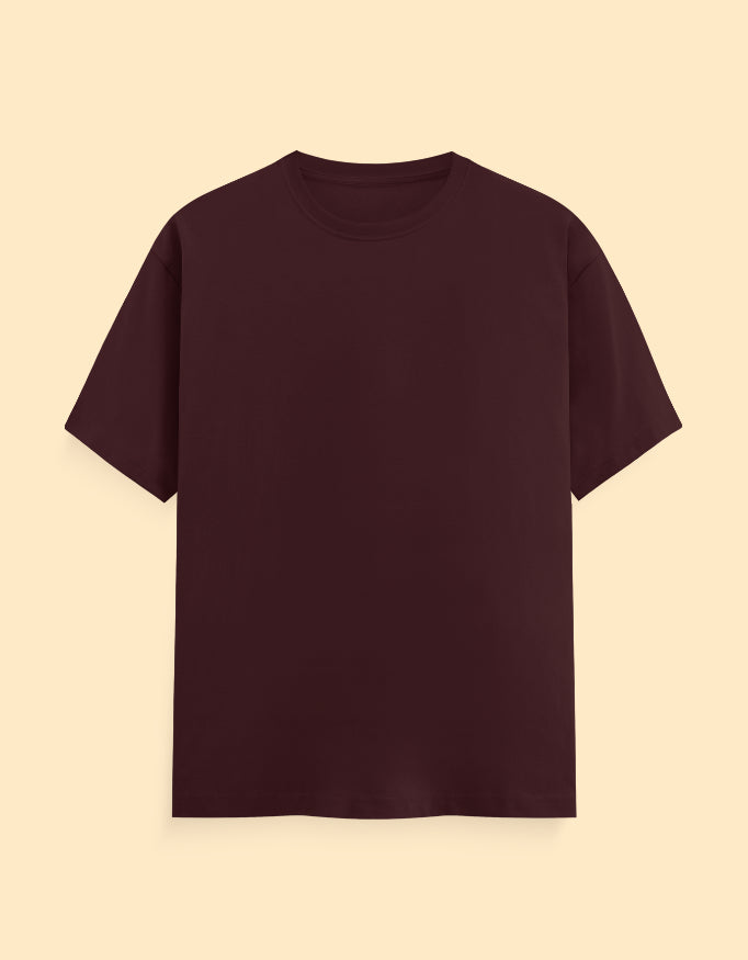 Maroon Solid T-shirt