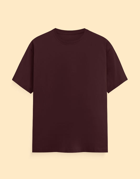 Maroon Solid T-shirt