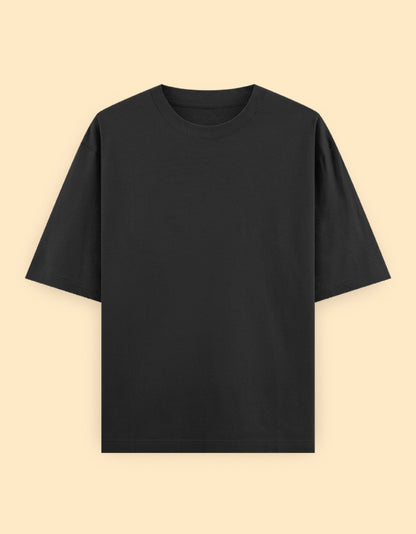 Black Oversized Solid T-Shirt
