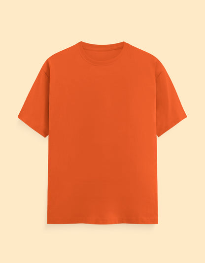 Orange Solid T-shirt