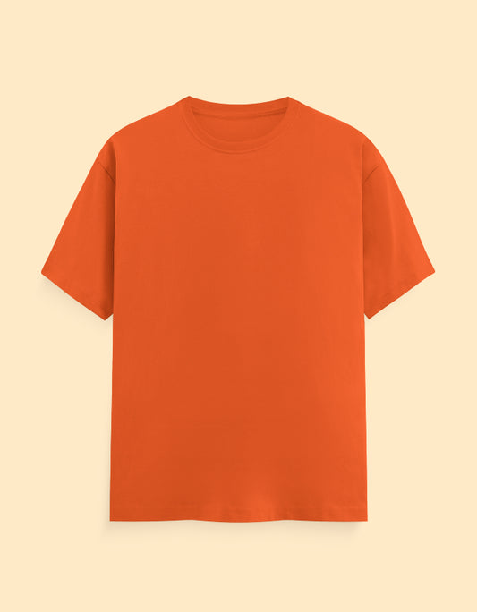 Orange Solid T-shirt