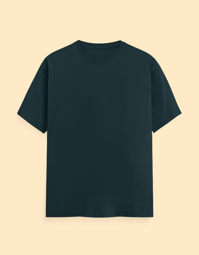 Petrol Blue Solid T-shirt