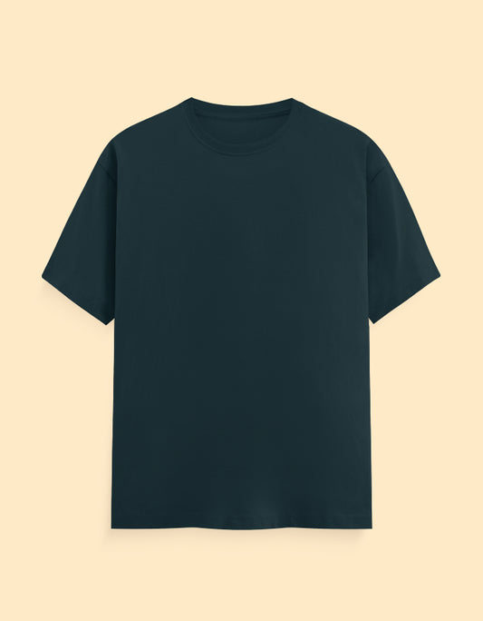 Petrol Blue Solid T-shirt