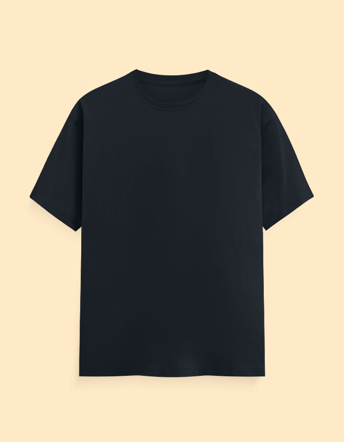 Navy Blue Solid T-shirt