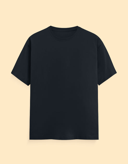 Navy Blue Solid T-shirt
