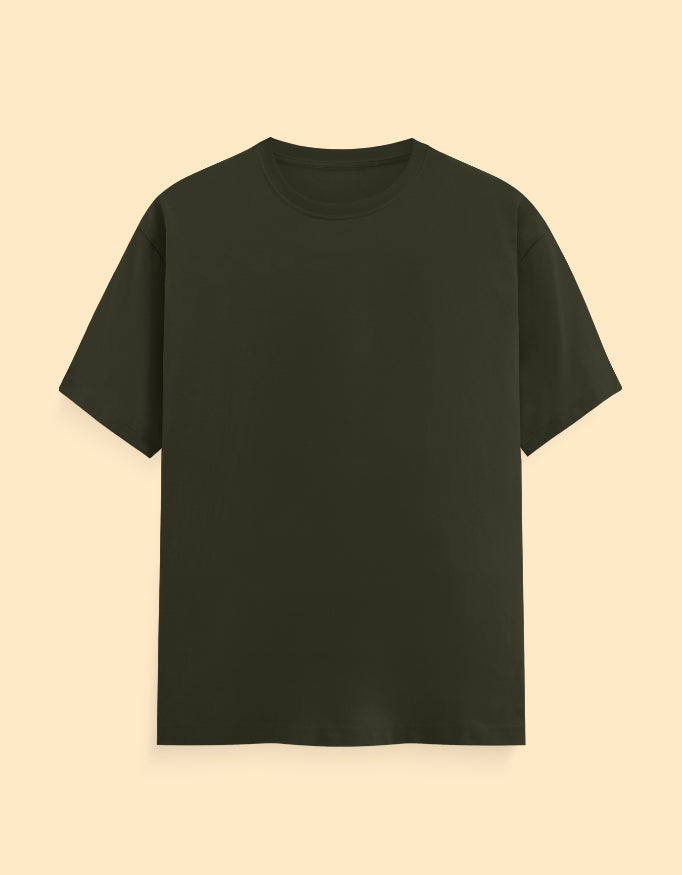 Olive Green Solid T-Shirts