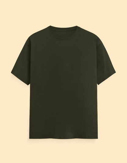Olive Green Solid T-Shirts
