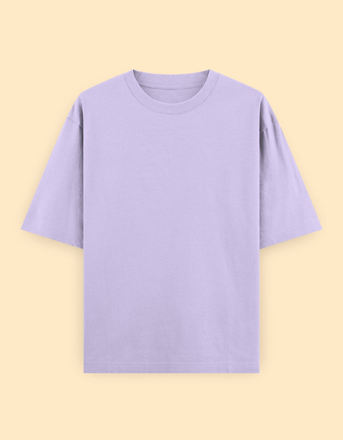 Lavender Oversized Solid T-shirt
