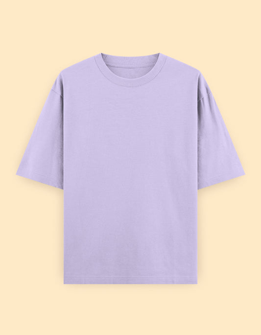 Lavender Oversized Solid T-shirt