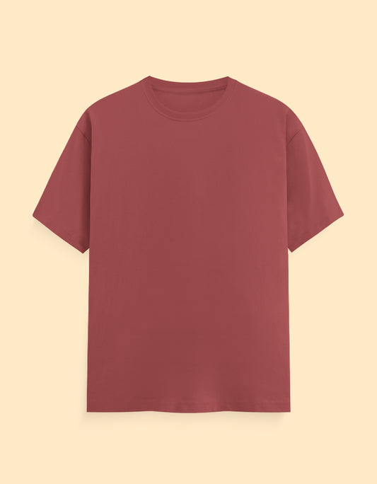Coral Red Solid T-shirt