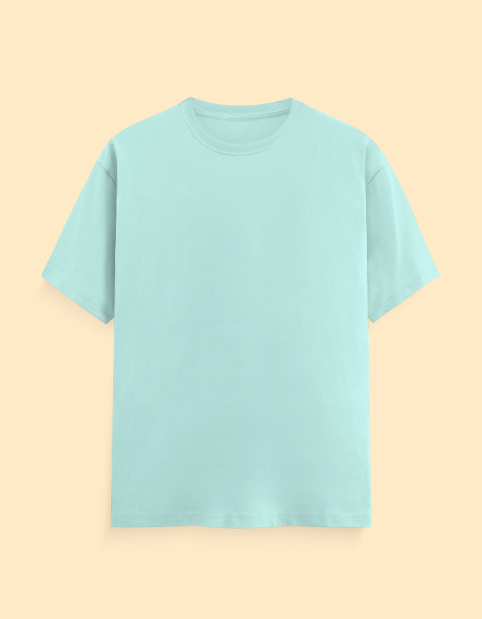 Mint Blue Solid T-shirt