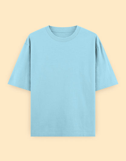 Baby Blue Oversized Solid T-shirt