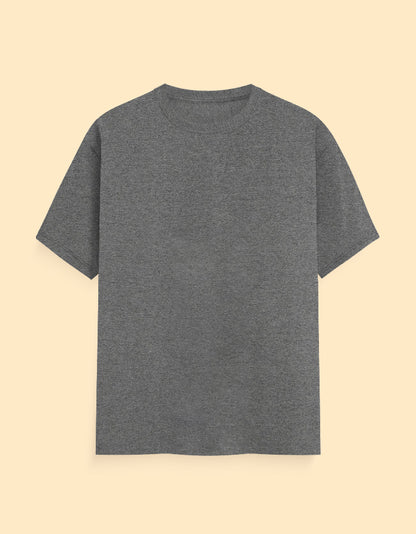 Charcoal Grey Solid T-shirts