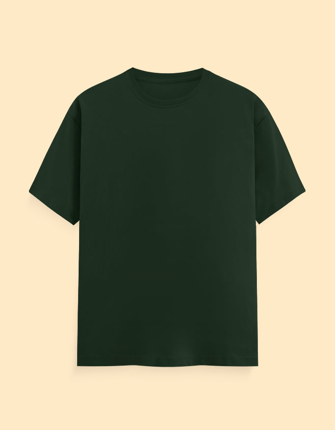 Bottle Green Solid T-shirt