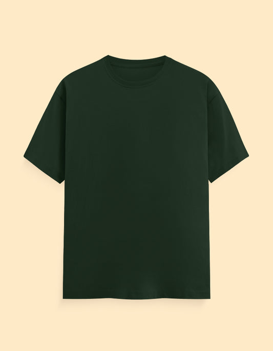 Bottle Green Solid T-shirt