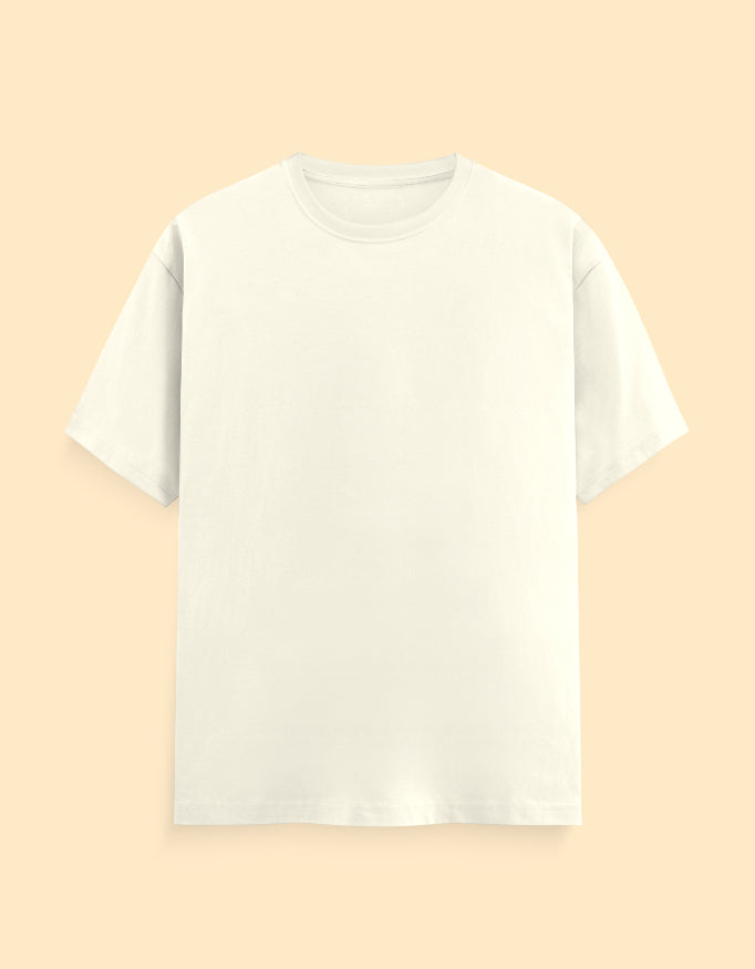 Off White Solid T-shirt